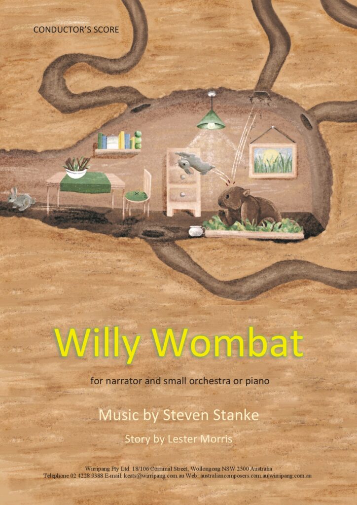 Willy Wombat for narrator and orchestra or piano